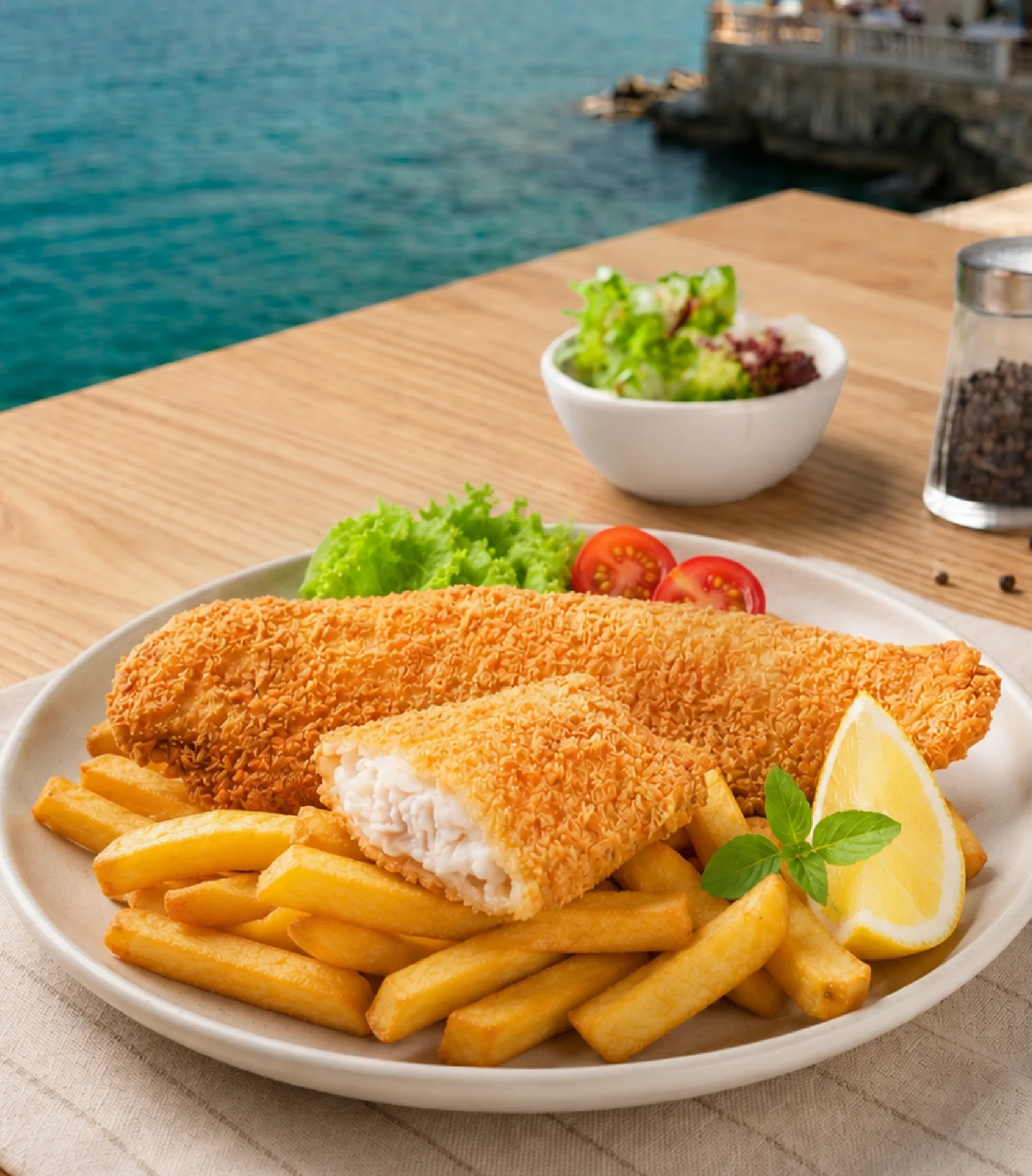 Breaded Multigrain Fish In Leaf Shape